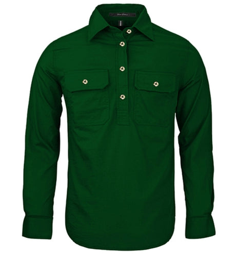 RM300CF-Ladies Pilbara Closed Front L/S Shirts