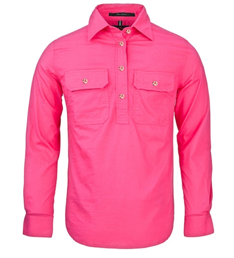 RM300CF-Ladies Pilbara Closed Front L/S Shirts