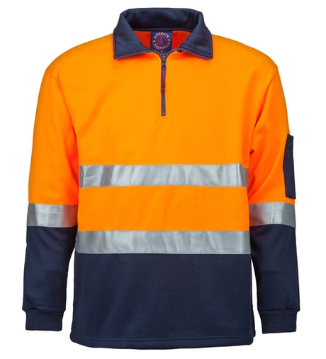 RM6012R-Half Zip Fleecy Pullover with 3M 8910 Reflective Tape