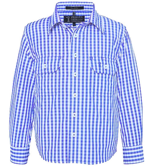 RMPC001-Childrens' Front Flap Dual Pocket, Classic Fit L/S Shirts