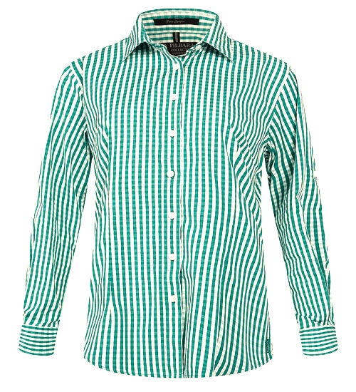 RMPC003-Ladies Classic Fit, L/S Shirts with Swiss Tabs