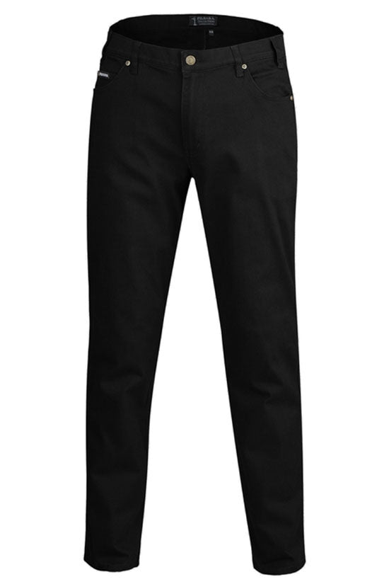 RMPC014-Men's Cotton Stretch Jeans Mid Rise - Straight Leg - Classic Fit