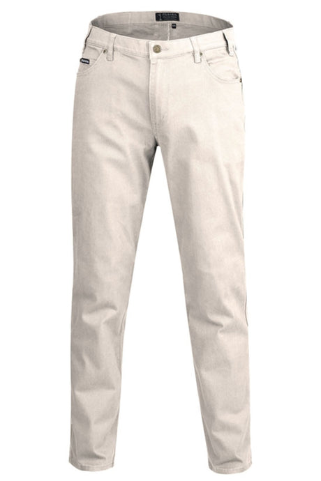 RMPC014-Men's Cotton Stretch Jeans Mid Rise - Straight Leg - Classic Fit