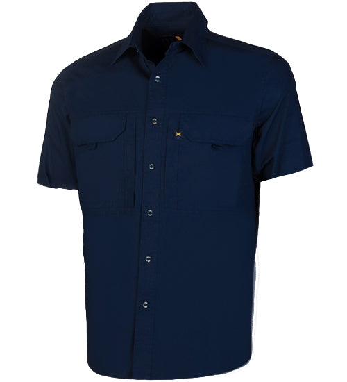 RMX002S-RMX New Generation Flexible Fit Utility Shirt, Solid Colour Short Sleeve