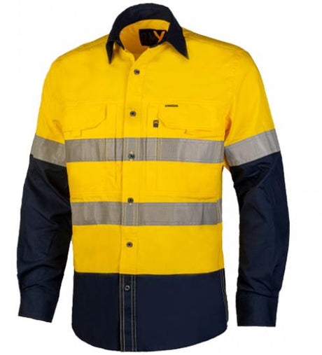 RMX003R-RMX New Generation Flexible Fit Utility Shirt, Two Tone with Perforated Reflective Tape
