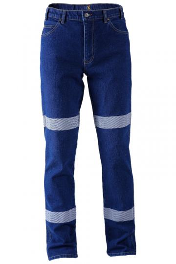 RMX007R-RMX Flexible Fit Stretch Denim Jean with Segmented Reflective Tape