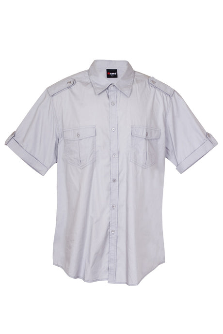 S001MS-Mens Military Short Sleeve Shirts