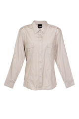 S002FL-Ladies Military Long Sleeve  Shirt