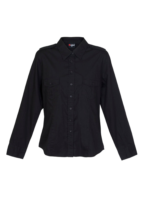 S002FL-Ladies Military Long Sleeve  Shirt
