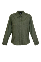 S002FL-Ladies Military Long Sleeve  Shirt