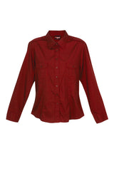 S002FL-Ladies Military Long Sleeve  Shirt
