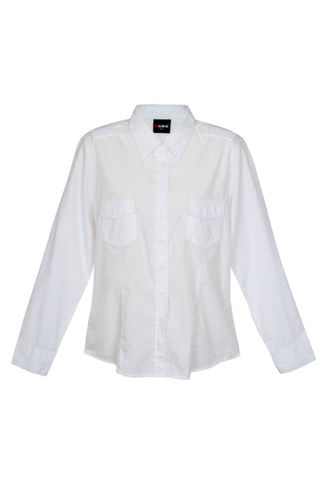 S002FL-Ladies Military Long Sleeve  Shirt