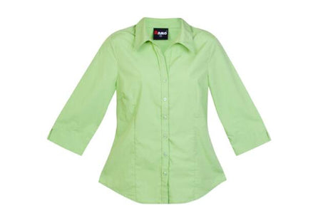 S004FQ-Ladies 3/4 Sleeve Shirts