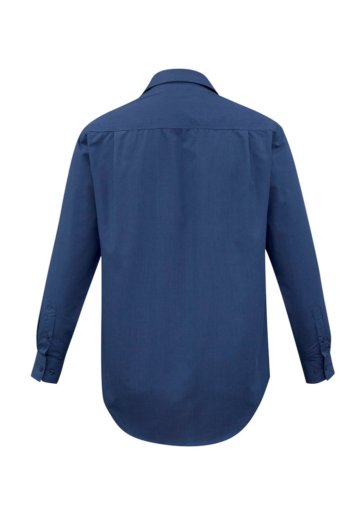 SH816-Mens Micro Check Long Sleeve Shirt