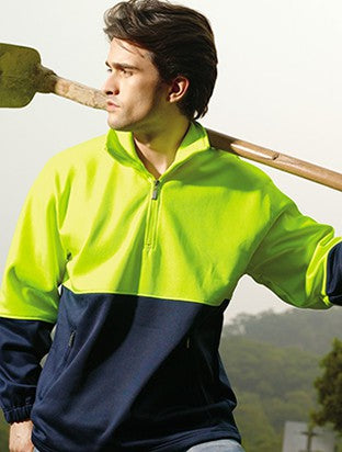 SJ0411-Hi-Vis 1/2 Zip Fleece