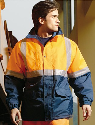 SJ0430-Hi-Vis Polar Fleece Lined Jacket With Tape