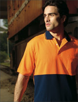 SP0538-Hi-Vis Polyface/Cotton Back Polo -S/S