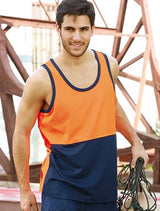 ST0540-Hi-Vis Polyface/Cotton Back Singlet