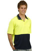 AIW SW01TD HI-VIS SHORT SLEEVE TRUEDRY MICRO-MESH SAFETY POLO