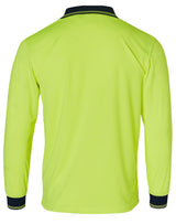 AIW SW05CD HI-VIS LONG SLEEVE COOLDRY MICRO-MESH SAFETY POLO