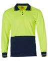 AIW SW05CD HI-VIS LONG SLEEVE COOLDRY MICRO-MESH SAFETY POLO