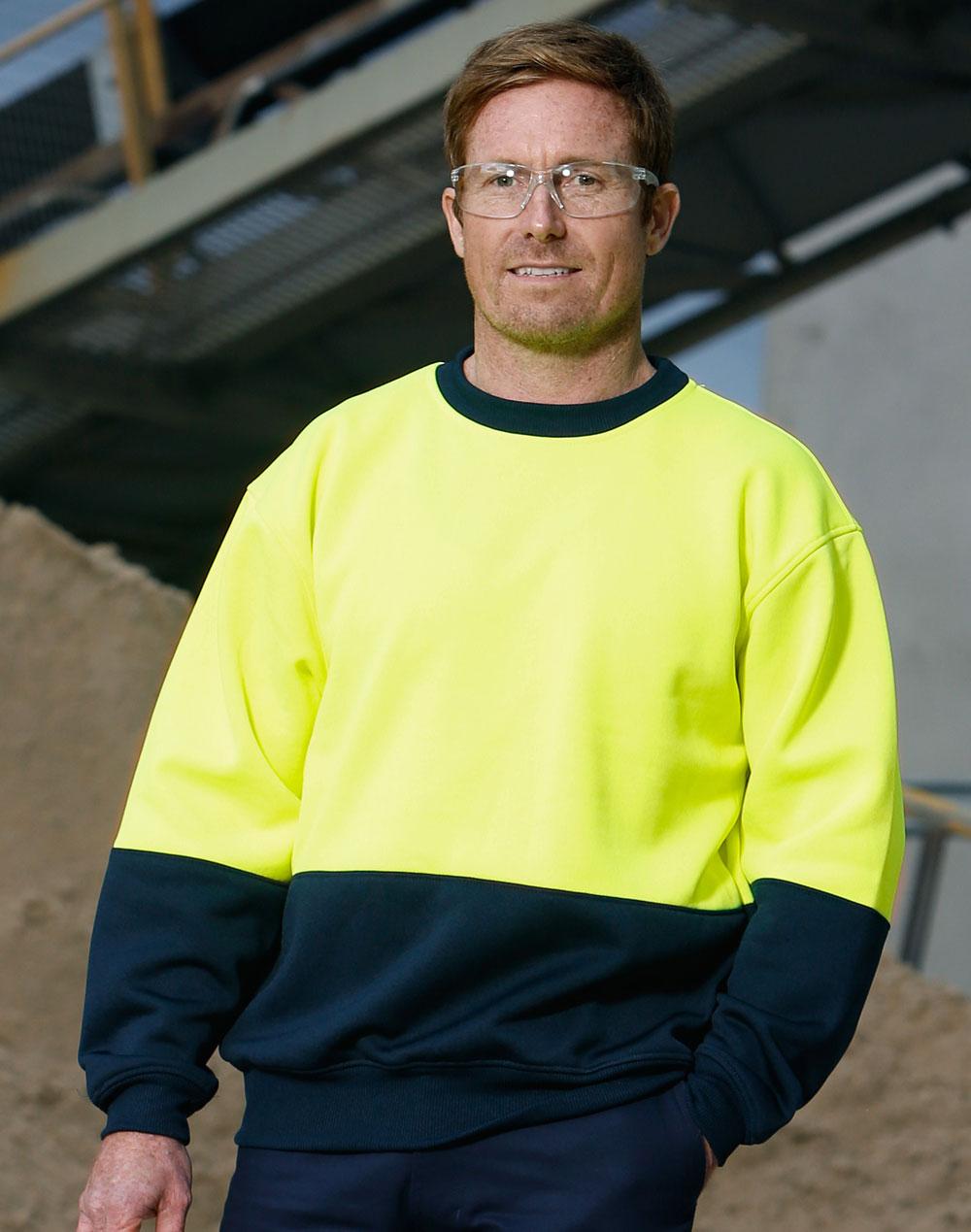 SW09 HI-VIS TWO TONE CREW NECK