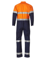 AIW SW207 TWO TONE MEN'S COTTON DRILL COVERALL WITH 3M SCOTCHLITE TAPES