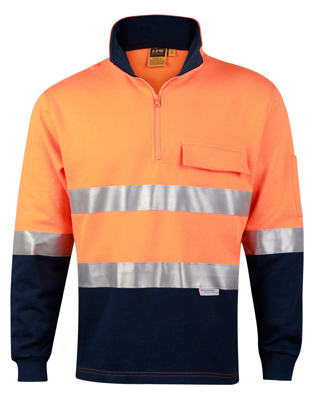 SW48 HI-VIS TWO TONE COTTON FLEECE SWEAT