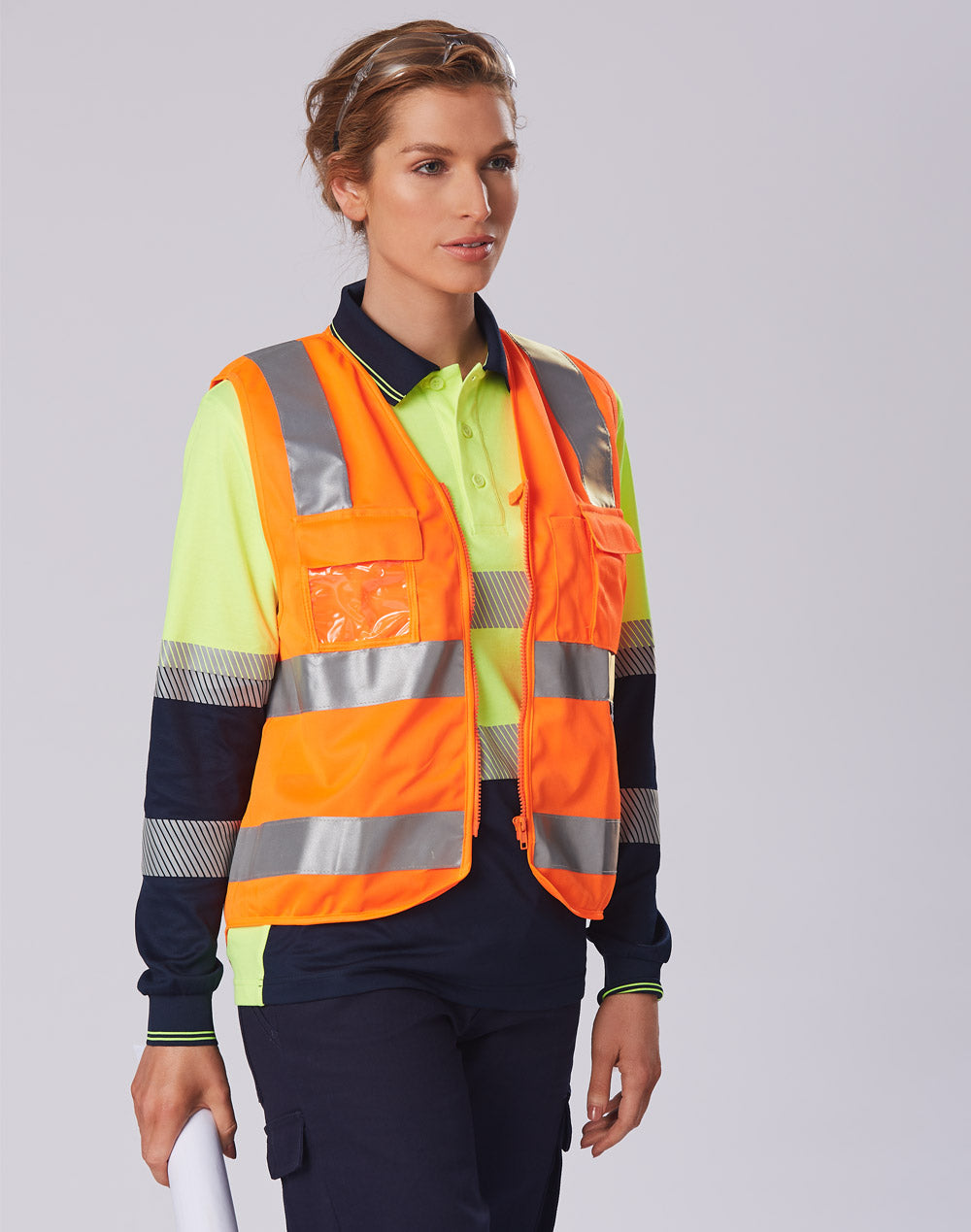 SW42 Hi-Vis SAFETY VEST with ID POCKET & 3M TAPES