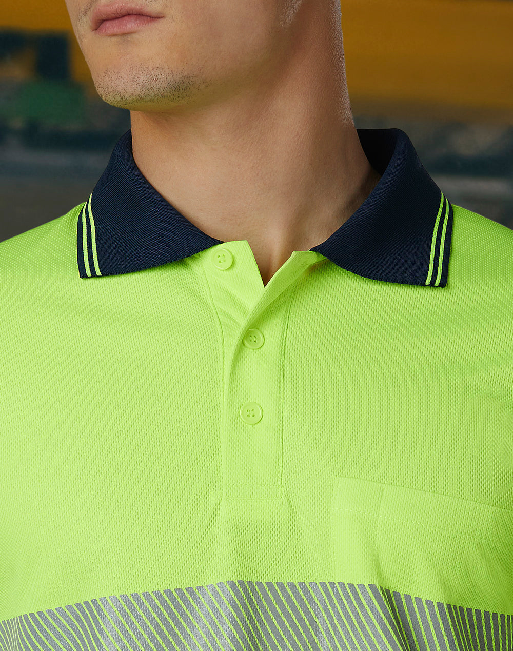 SW85 UNISEX COOLDRY SEGMENTED SS POLO