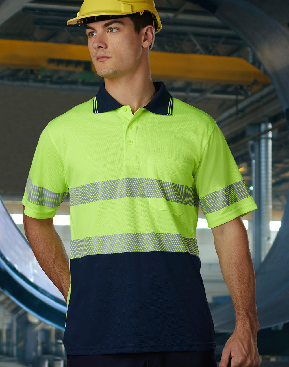 SW85 UNISEX COOLDRY SEGMENTED SS POLO