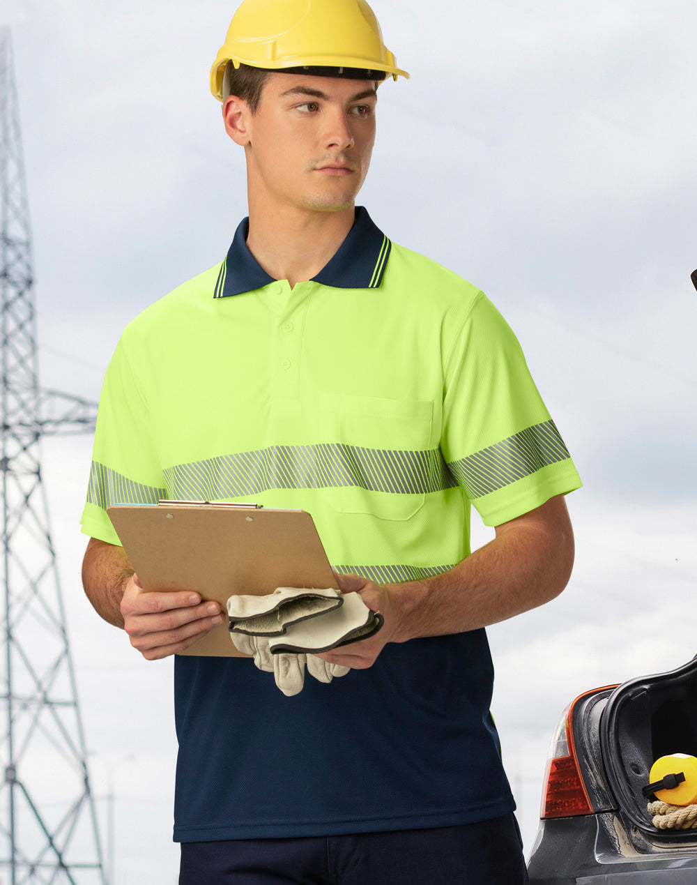 SW85 UNISEX COOLDRY SEGMENTED SS POLO
