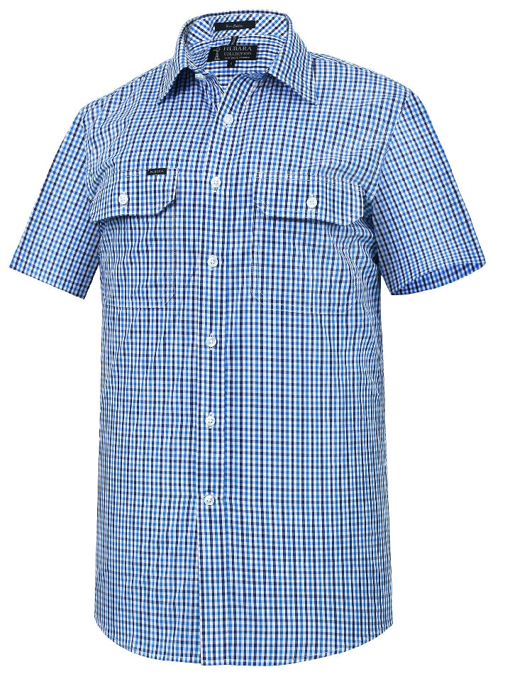 RMPC060S-Pilbra Yarn Dyed Checkered Short-Sleeve