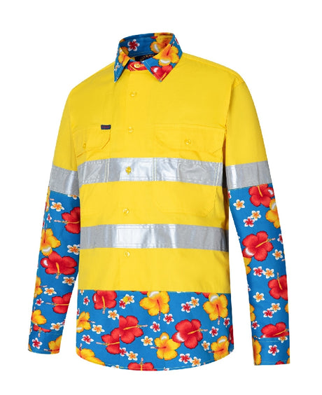 RMRU02R-2 Tone Vented Light Weight Open Front L/S Shirt, Reflective