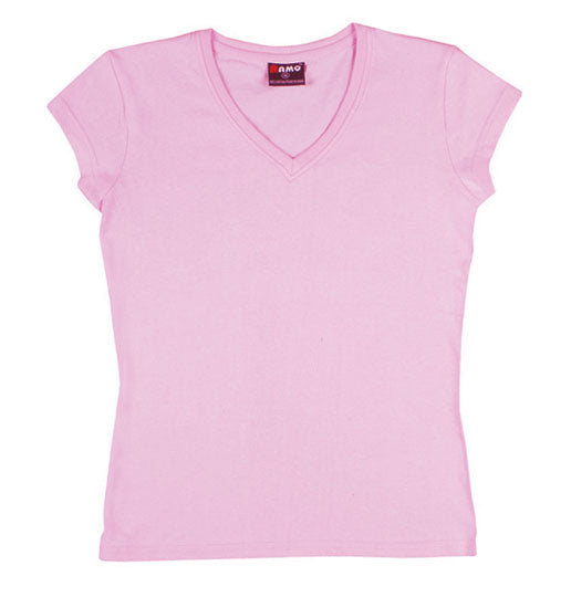 T727LD-Ladies V Neck