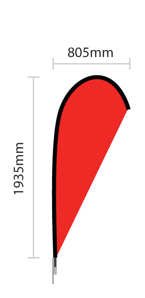 Small Double Sided Tear Drop Banner