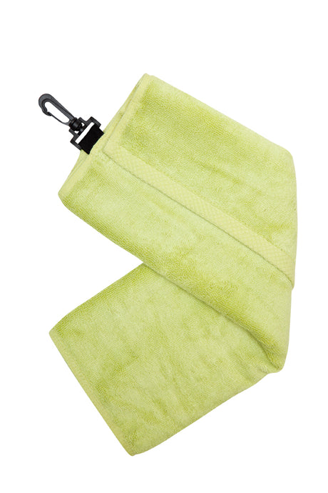 TW001G-Bamboo Golf Towel with plastic hook