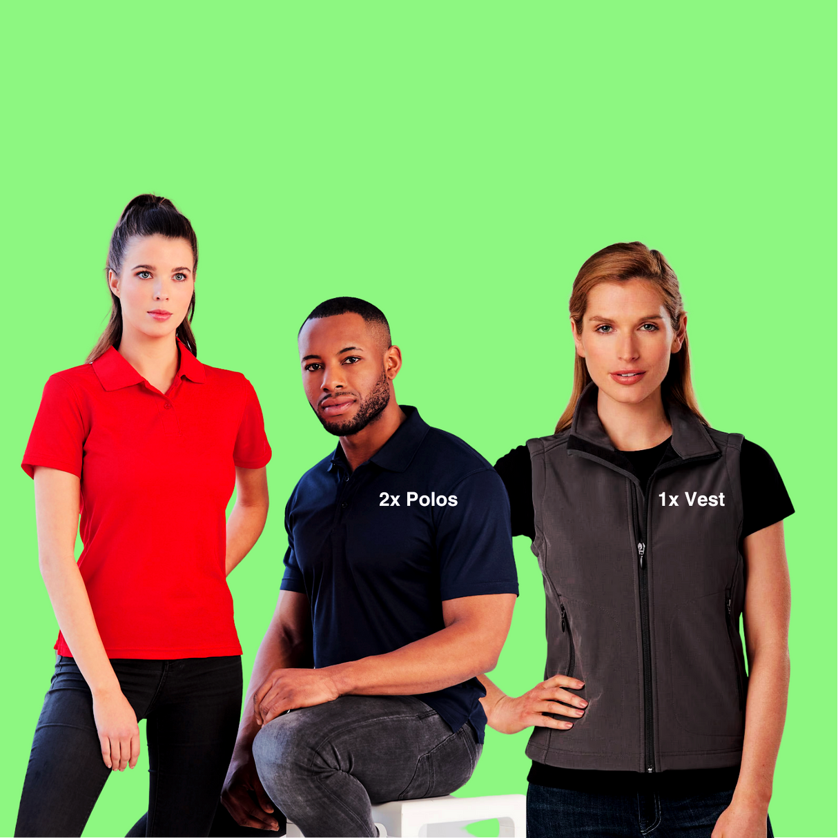 VALUE Polos + Vest Bundle