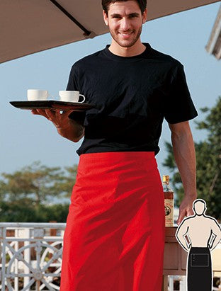 WA0630-Polyester Drill Three Quarter Apron -With Pocket