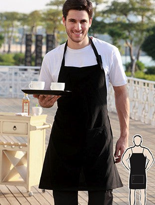 WA0644-Polyester Drill Full Bib Apron -No Pocket