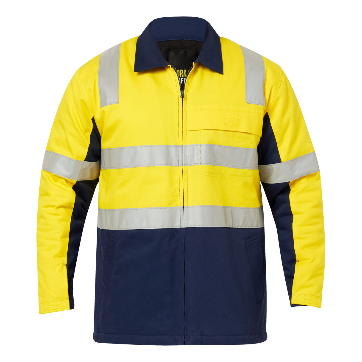 WJ8019-Hi Vis Quilted Jkt W/Tape