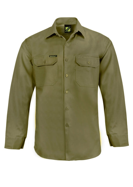 WS3020-Long Sleeve Cotton Drill Shirt