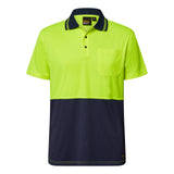 WSP201-Hi Vis Two Tone Ss Polo Pocket