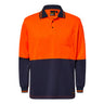 WSP202-Hi Vis Two Tone Ls Polo Pocket