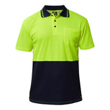 WSP401-Hi Vis Two Tone Ss Polo Cb