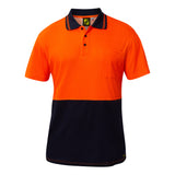 WSP401-Hi Vis Two Tone Ss Polo Cb