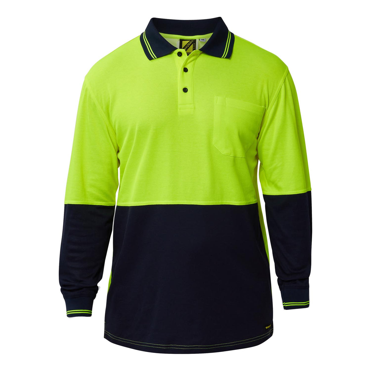 WSP402-Hi Vis Two Tone Ls Polo Cb