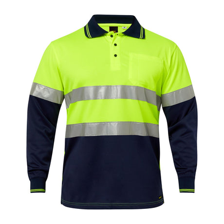 WSP409-Hi Vis Two Tone Ls Polo & Tape