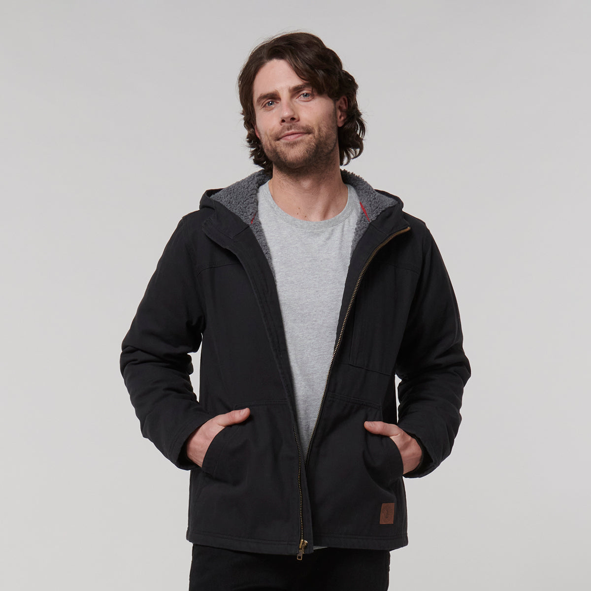 Y06744-Hard Yakka Mens Heritage Canvas Hood Jacket