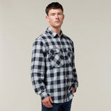 LONG SLEEVE CHECK FLANNEL COTTON WORK SHIRT